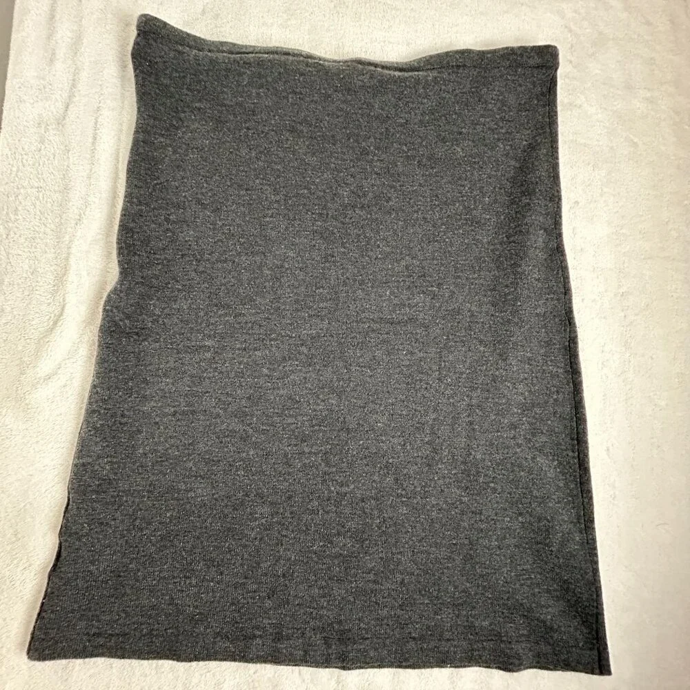 Cabi Gray Knit Pencil Skirt Large Nylon & Spandex